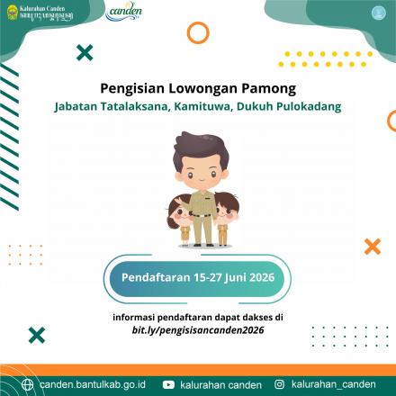 LOWONGAN PAMONG KALURAHAN CANDEN 2026 ?