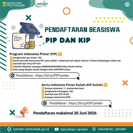 ? KABAR GEMBIRA BAGI SISWA & MAHASISWA DIY! PENDAFTARAN BEASISWA PIP DAN KIP TELAH DIBUKA! ?